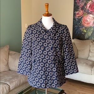 Juicy Couture navy & cream peacoat jacket  NWOT